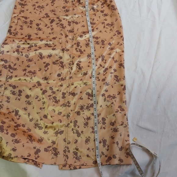 ZARA floral salmon pink midi skirt - Picture 7 of 8